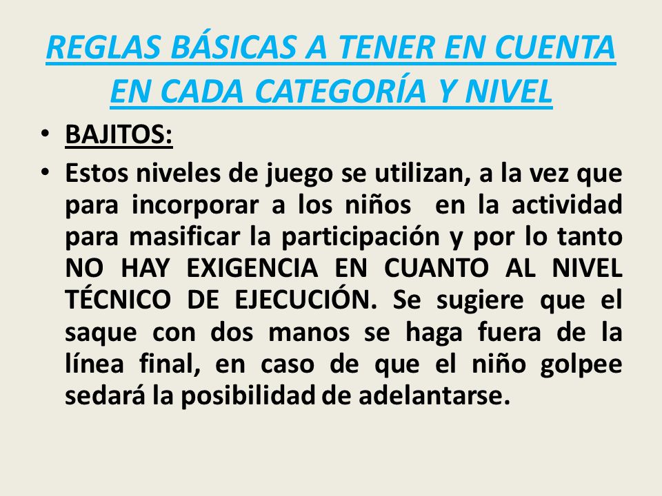 reglas basicas del mini voleibol